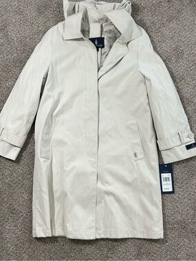 London Fog Womens Cream Trench Coat